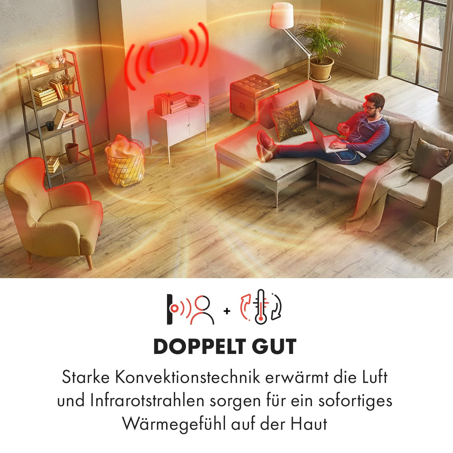 Klarstein Hot Spot Slimcurve Double Wave 2-in-1 Heizgerät 1000W Wochentimer weiß Klarstein Hot Spot Slimcurve Double Wave 2-in-1 Heizgerät 1000W Wochentimer Weiß -Klarstein Verkaufs 10035059 de 0002 logo