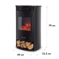 Bormio Smart Elektrokamin 950/1900W Thermostat Wochentimer -Klarstein Verkaufs 10035086 yy 0010 logo Klarstein Bormio Smart schwarz