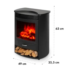 Bormio S Smart Elektrokamin 950/1900W Thermostat Wochentimer -Klarstein Verkaufs 10035088 yy 0010 logo Klarstein Bormio S Smart schwarz