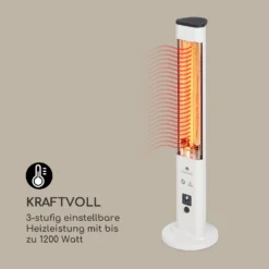 Heat Guru Plus Outdoor Heizstrahler 1200W 3 Heizstufen Fernbedienung -Klarstein Verkaufs 10035096 de 0007 logo
