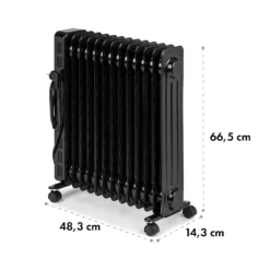Thermaxx Heatstream Ölradiator 2500W 5-35 °C, 24h-Timer -Klarstein Verkaufs 10035109 yy 0010 logo Klarstein Thermaxx Heatstream Oelradiator Schwarz
