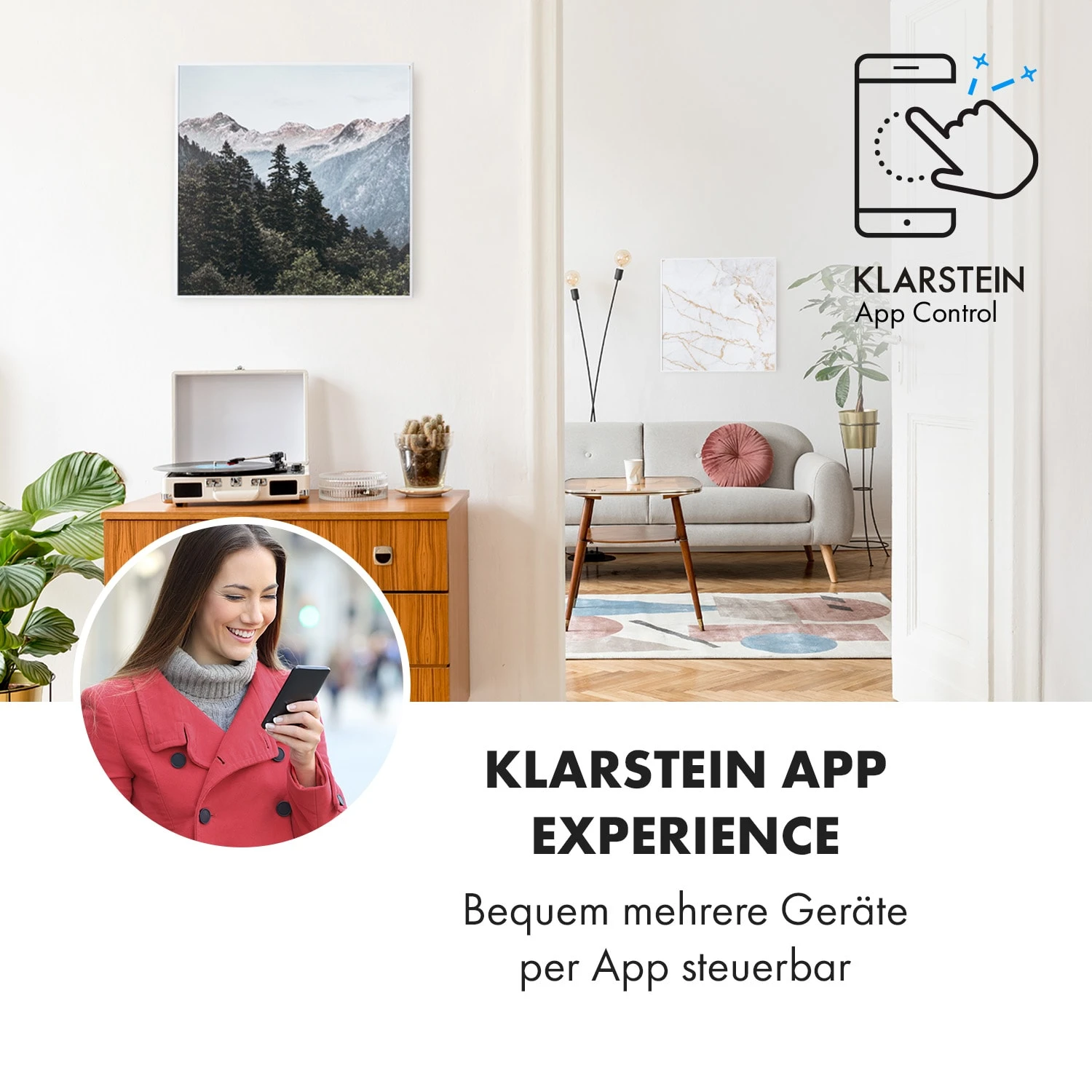 Wonderwall Air Art Smart Infrarotheizung 60x60cm 350W Wandinstallation App-Steuerung Berge Wonderwall Air Art Smart Infrarotheizung 60x60cm 350W Wandinstallation App-Steuerung Berge -Klarstein Verkaufs 10035113 de 0002 logo