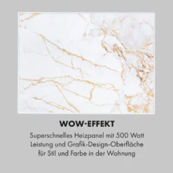 Wonderwall Air Art Smart Infrarotheizung 80x60cm 500W Wandmontage Marmor -Klarstein Verkaufs 10035123 de 0005 logo