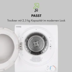 Jet Set 2500 Wäschetrockner Ablufttrockner 850W EEK C 2,5kg 50cm -Klarstein Verkaufs 10035137 de 0006 logo