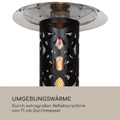 Goldflame Style Terrassenheizstrahler 11,2 KW 360°-Blick Mobil -Klarstein Verkaufs 10035140 de 0008 logo