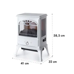 Leoben Elektrischer Kamin 900 / 1800 W Thermostat PanoramaView -Klarstein Verkaufs 10035148 yy 0008 logo Klarstein Leoben Elektrischer Kamin Weiss