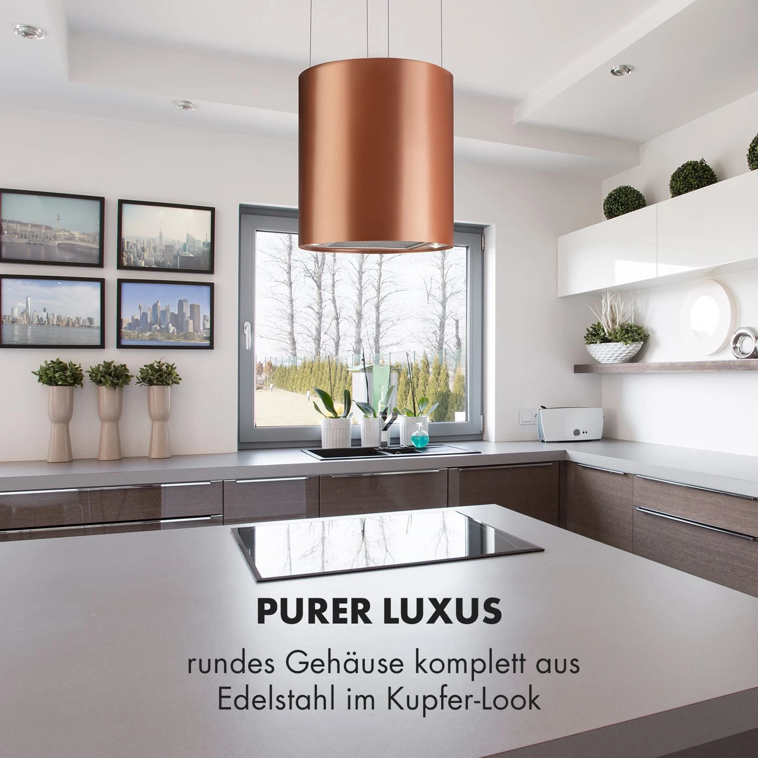 Barett Inselabzugshaube Ø35cm Umluft 558 m³/h LED Aktivkohlefilter Barett Inselabzugshaube Ø35cm Umluft 558 M³/h LED Aktivkohlefilter -Klarstein Verkaufs 10035165 de 0004 logo