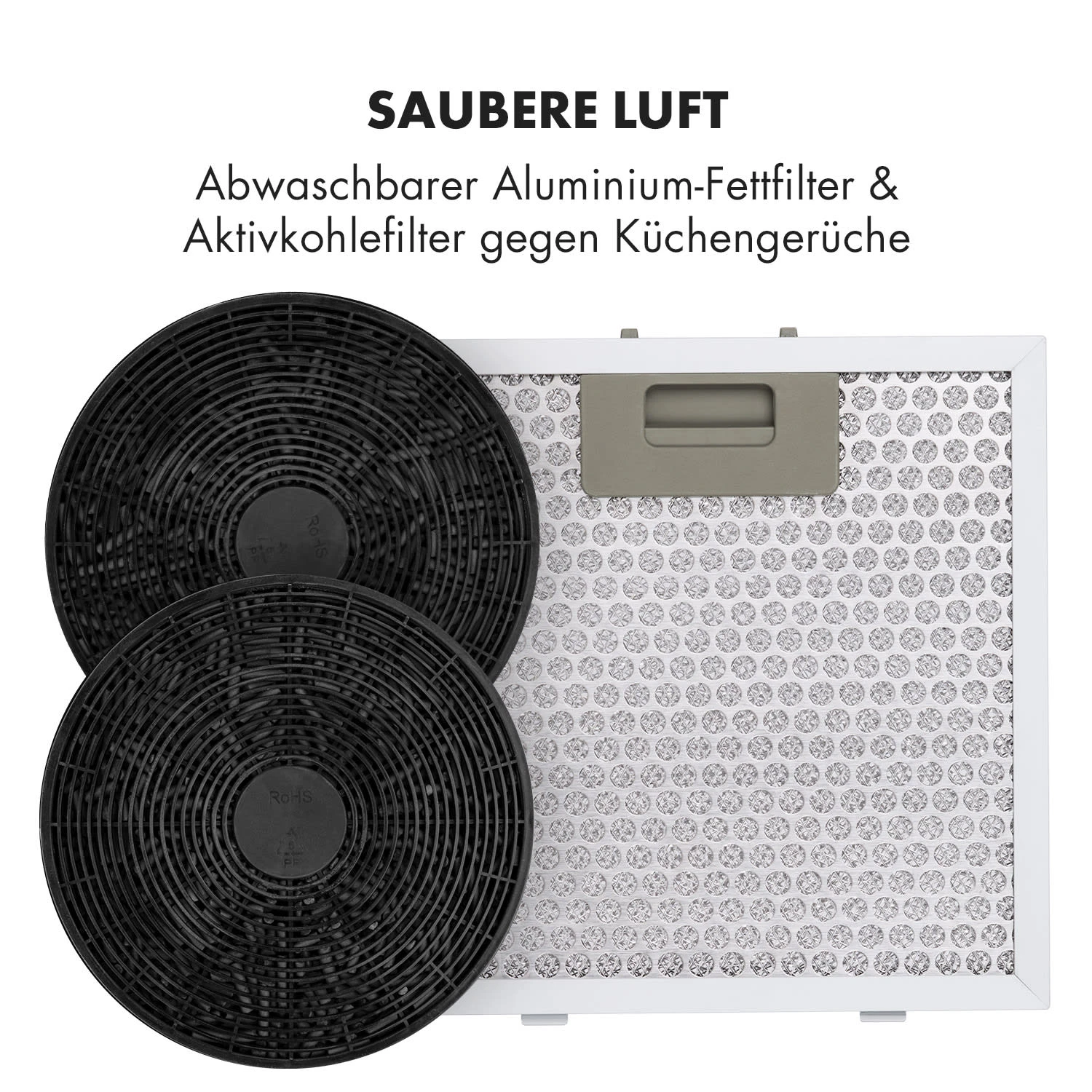 Barett Inselabzugshaube Ø35cm Umluft 558 m³/h LED Aktivkohlefilter Barett Inselabzugshaube Ø35cm Umluft 558 M³/h LED Aktivkohlefilter -Klarstein Verkaufs 10035165 de 0005 logo