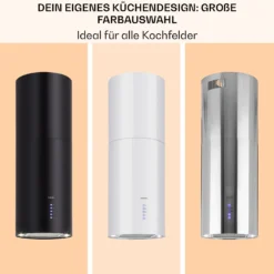 Beretta Inselabzugshaube Ø35cm Ab-/Umluft 650m³/h LED Aktivkohlefilter -Klarstein Verkaufs 10035166 de 0007 usp