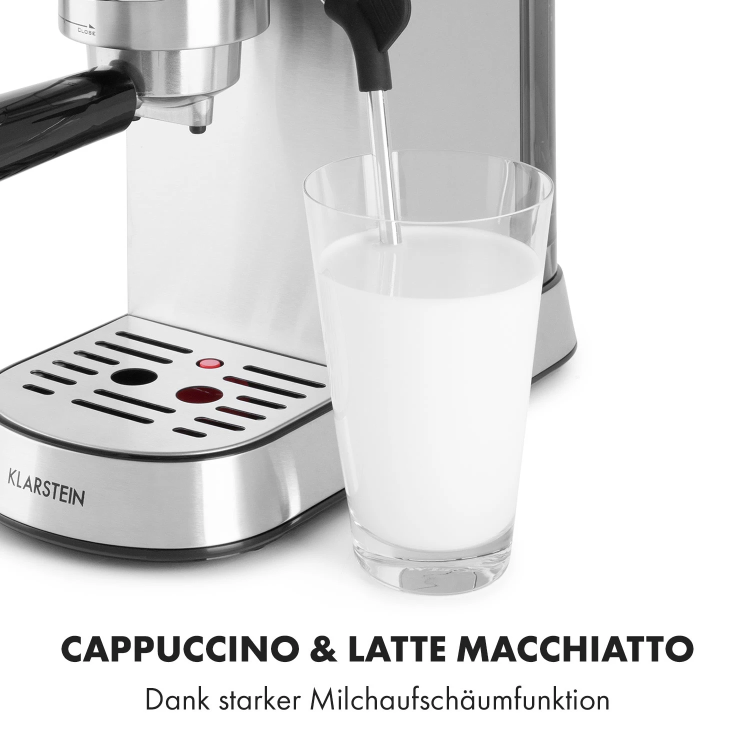 Futura Espressomaker 20 bar 1450 Watt 20 bar Wassertank: 1,25 Liter rostfreier Edelstahl Futura Espressomaker 20 Bar 1450 Watt 20 Bar Wassertank: 1,25 Liter Rostfreier Edelstahl -Klarstein Verkaufs 10035183 de 0007 logo