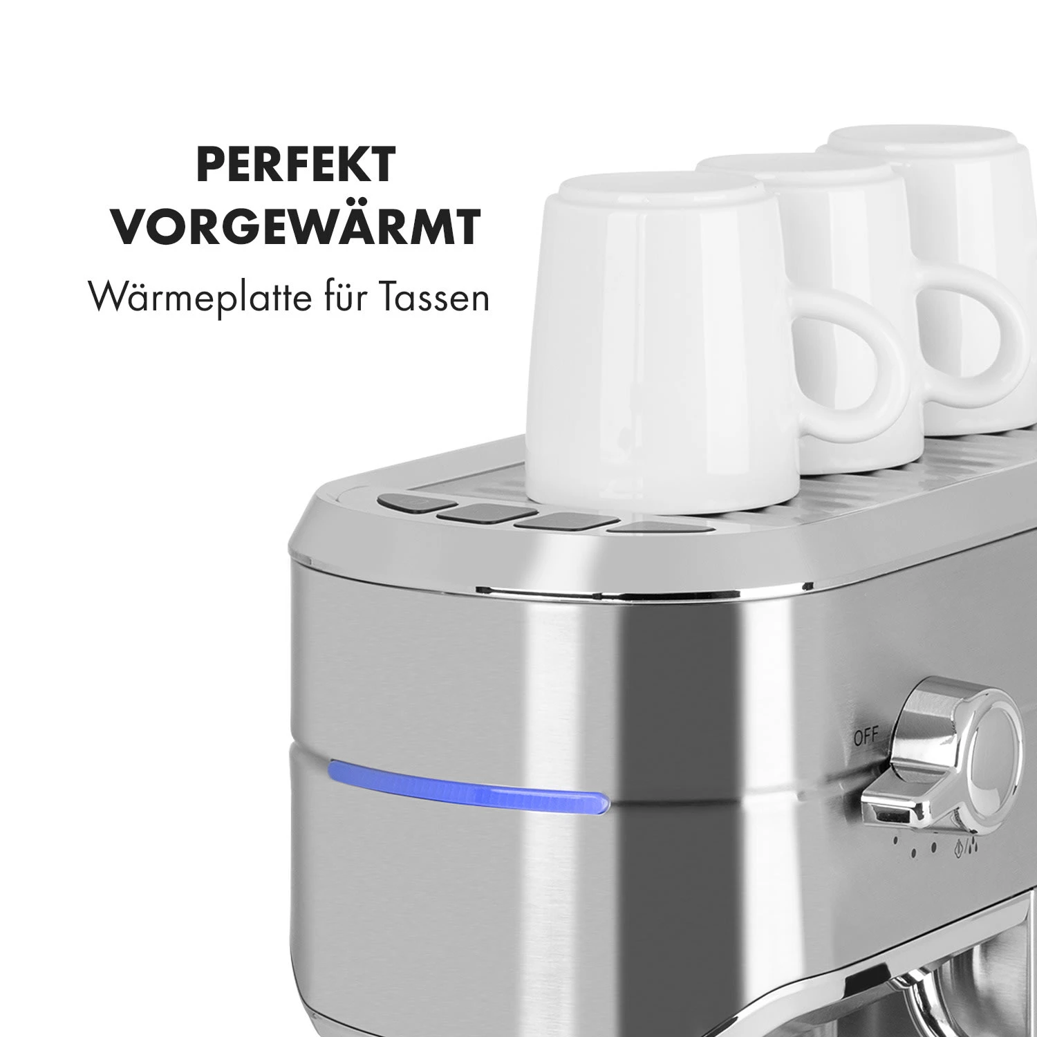 Futura Espressomaker 20 bar 1450 Watt 20 bar Wassertank: 1,25 Liter rostfreier Edelstahl Futura Espressomaker 20 Bar 1450 Watt 20 Bar Wassertank: 1,25 Liter Rostfreier Edelstahl -Klarstein Verkaufs 10035183 de 0008 logo