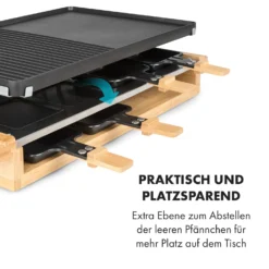 Tournedo Raclette 1200W Aluminiumguss 8 Personen Holz-Dekor -Klarstein Verkaufs 10035219 de 0005 logo
