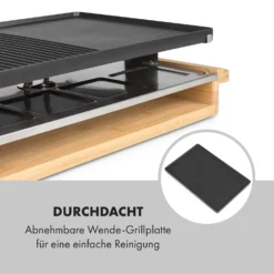 Tournedo Raclette 1200W Aluminiumguss 8 Personen Holz-Dekor -Klarstein Verkaufs 10035219 de 0007 logo