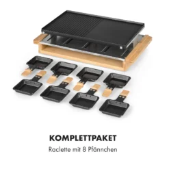 Tournedo Raclette 1200W Aluminiumguss 8 Personen Holz-Dekor -Klarstein Verkaufs 10035219 de 0008 logo