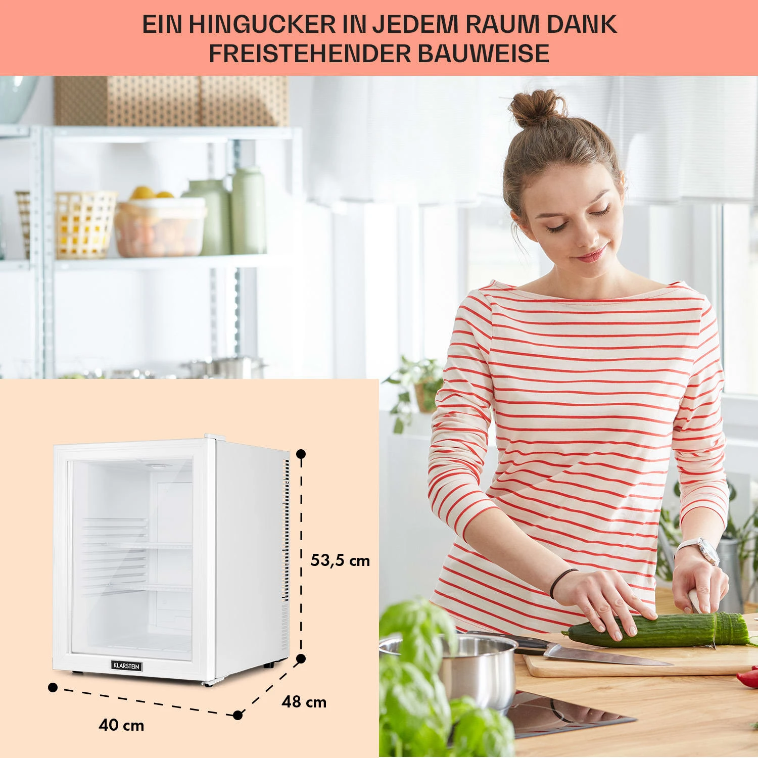 Brooklyn 42 Mini-Kühlschrank Glastür LED Ablage Brooklyn 42 Mini-Kühlschrank Glastür LED Ablage -Klarstein Verkaufs 10035227 DE 0006 usp