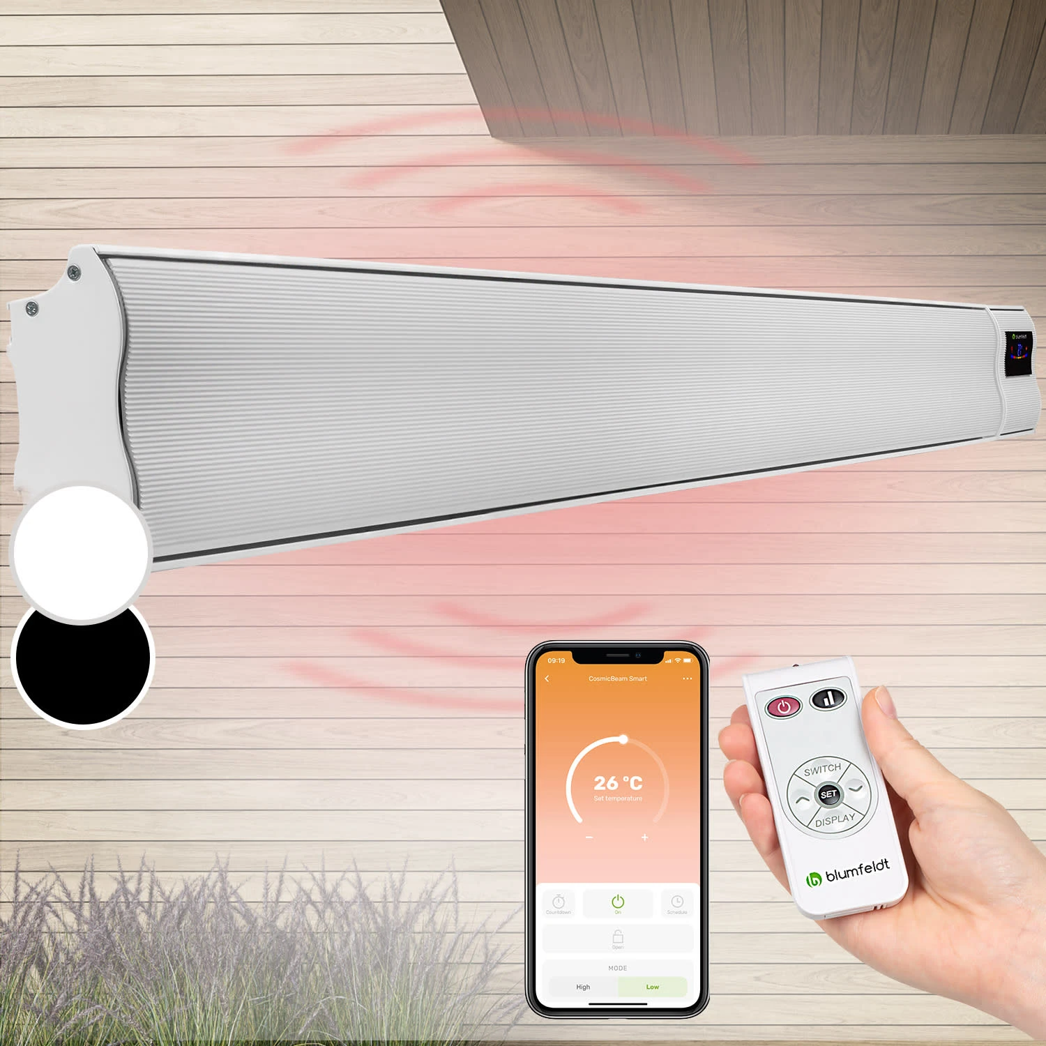 Cosmic Beam Smart 24 Infrarot-Heizstrahler 2400W App-Steuerung Fernbedienung Cosmic Beam Smart 24 Infrarot-Heizstrahler 2400W App-Steuerung Fernbedienung -Klarstein Verkaufs 10035257 de 0001 main