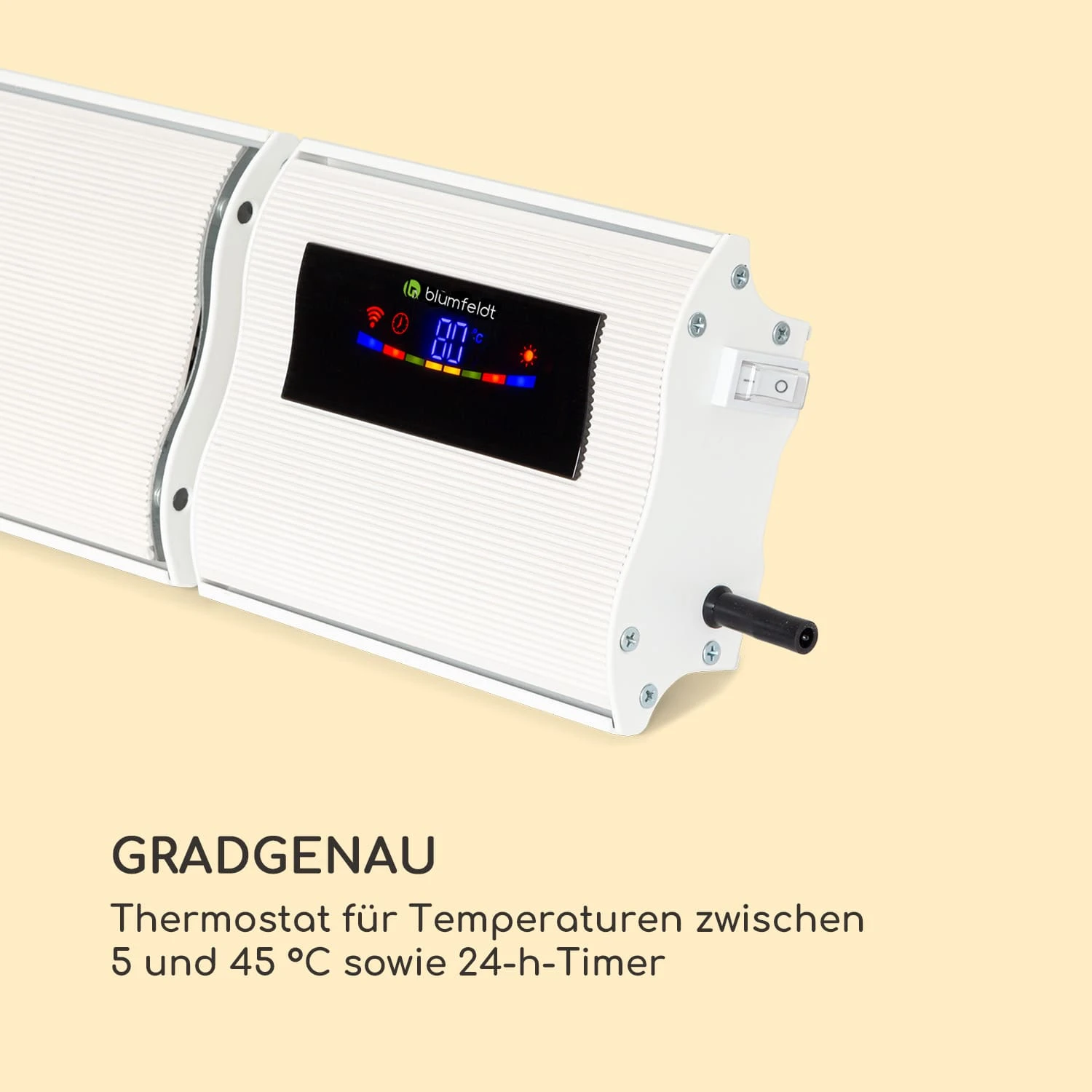 Cosmic Beam Smart 24 Infrarot-Heizstrahler 2400W App-Steuerung Fernbedienung Cosmic Beam Smart 24 Infrarot-Heizstrahler 2400W App-Steuerung Fernbedienung -Klarstein Verkaufs 10035257 de 0005 logo