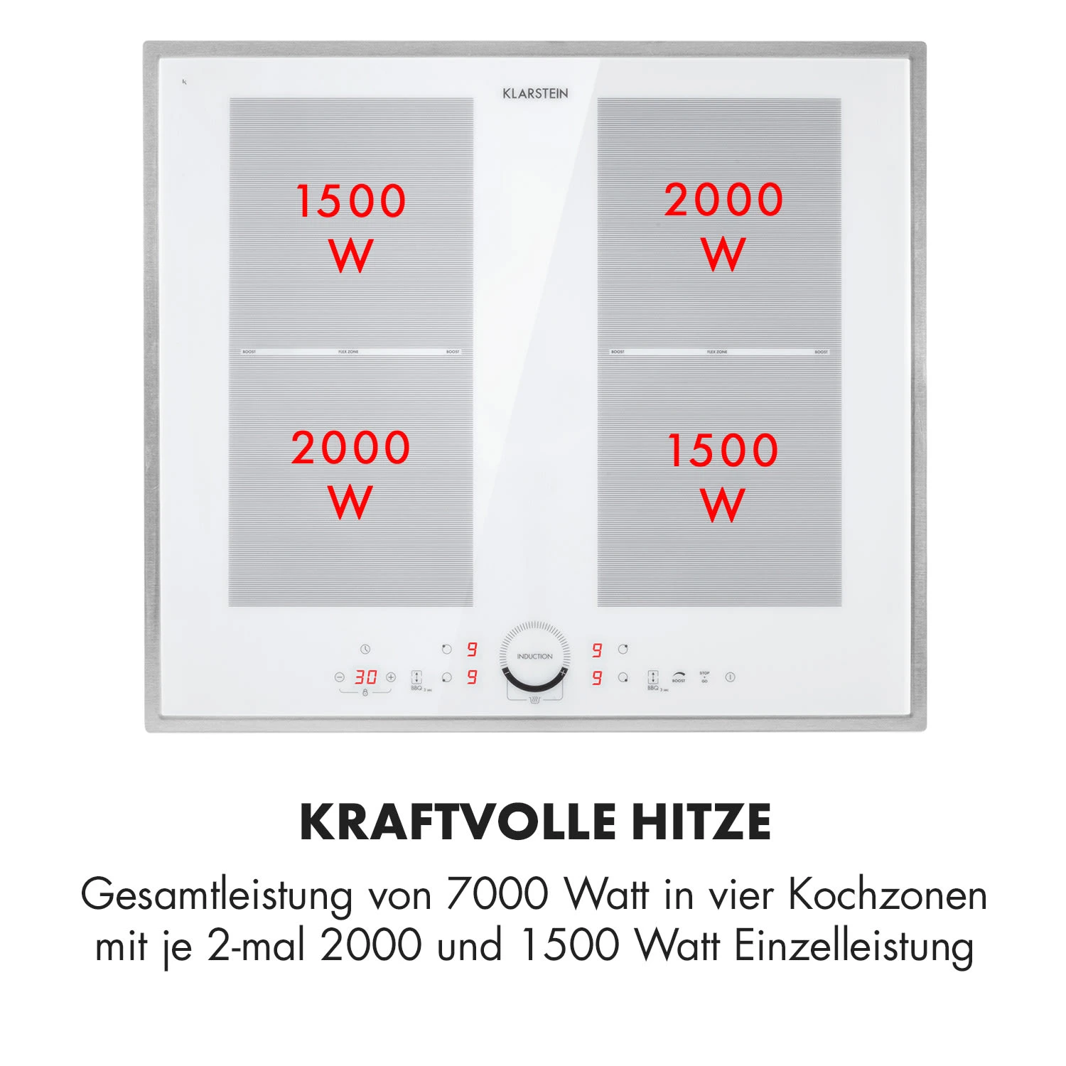 Delicatessa 60 Prime Induktionskochfeld 4 Zonen 7000W Timer Delicatessa 60 Prime Induktionskochfeld 4 Zonen 7000W Timer -Klarstein Verkaufs 10035267 de 0004 logo