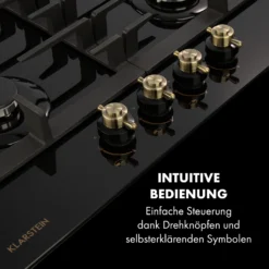 Victoria 4 Zonen Gaskochfeld 4-flammig Sabaf-Brenner Glaskeramik -Klarstein Verkaufs 10035271 de 0004 logo