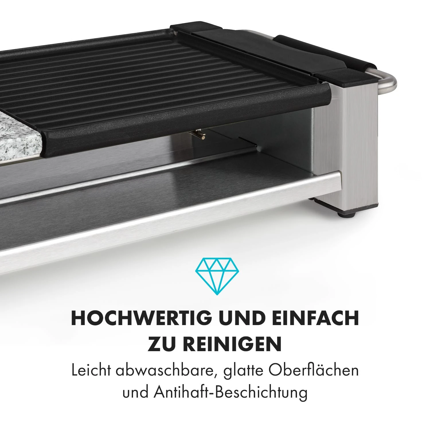 Bistecca Raclette 1200W Metall / Stein 8 Personen Kontroll-LED Bistecca Raclette 1200W Metall / Stein 8 Personen Kontroll-LED -Klarstein Verkaufs 10035293 de 0003 logo
