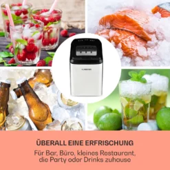 Partytime Eiswürfelmaschine Klareis 15kg/24h Edelstahl 2 Partytime Eiswürfelmaschine Klareis 15kg/24h Edelstahl -Klarstein Verkaufs 10035294 de 0003 usp