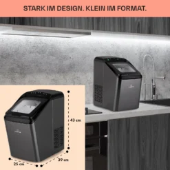 Partytime Eiswürfelmaschine Klareis 15kg/24h Edelstahl -Klarstein Verkaufs 10035295 de 0006 usp