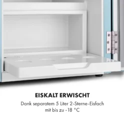 Audrey Mini 2in1 Kühlschrank EEC F Gefrierfach LED -Klarstein Verkaufs 10035309 de 0004 logo