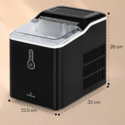 Chillout Eiswürfelmaschine Bulleteis 12kg/24h Wassertank: 1,5 L -Klarstein Verkaufs 10035320 yy 0011 dimensions