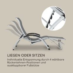 Sunnyvale Liegestuhl Mit Fußteil Aluminium 4-Stufen 3 Sunnyvale Liegestuhl Mit Fußteil Aluminium 4-Stufen -Klarstein Verkaufs 10035337 de 0004 logo