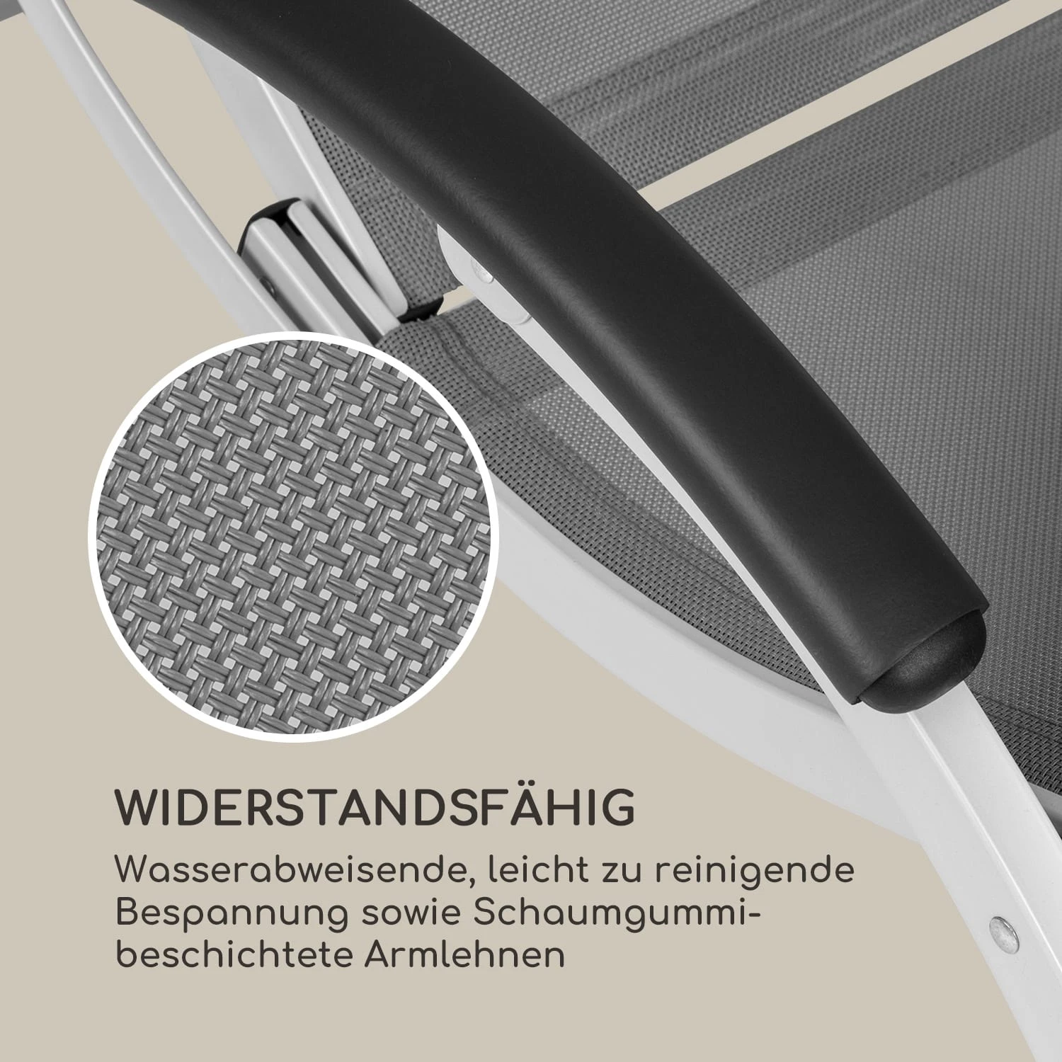 Sunnyvale Liegestuhl mit Fußteil Aluminium 4-Stufen Sunnyvale Liegestuhl Mit Fußteil Aluminium 4-Stufen -Klarstein Verkaufs 10035337 de 0005 logo