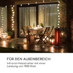 Heat Tower Infrarot-Heizstrahler 1500W Carbon-Heizelement IP55 2 Heat Tower Infrarot-Heizstrahler 1500W Carbon-Heizelement IP55 -Klarstein Verkaufs 10035348 de 0003 logo