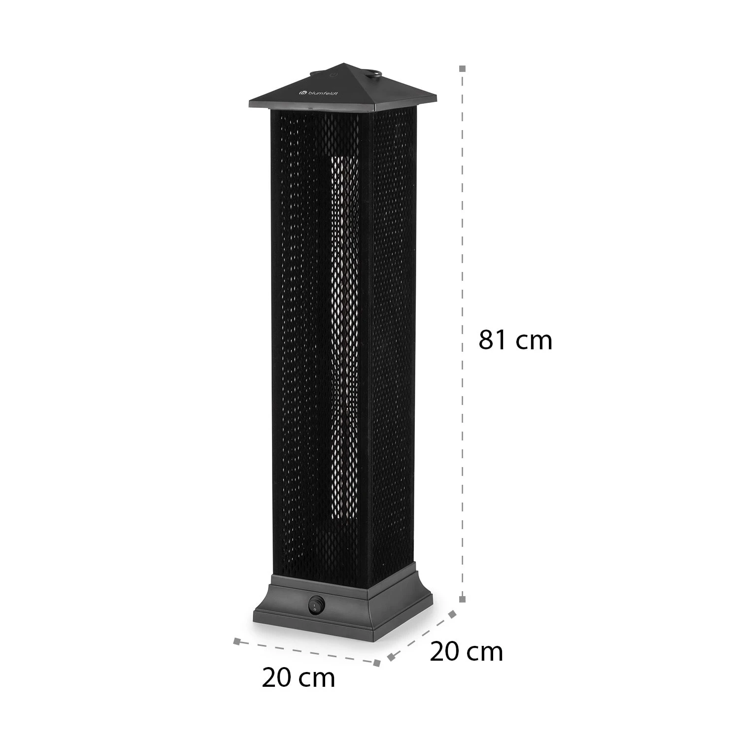 Heat Tower Infrarot-Heizstrahler 1500W Carbon-Heizelement IP55 Heat Tower Infrarot-Heizstrahler 1500W Carbon-Heizelement IP55 -Klarstein Verkaufs 10035348 yy 0007 logo blumfeldt Heat Tower Infrarot Heizstrahler schwarz