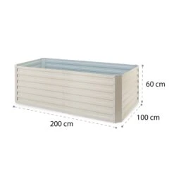 High Grow Straight Hochbeet 200x60x100cm 1200l Stahl -Klarstein Verkaufs 10035352 yy 0008 logo blumfeldt High Grow Straight 200x60x100cm beige