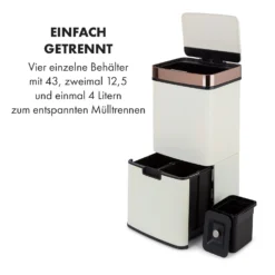 Royal Trash Rose Gold Sensor-Mülleimer 72 Liter Edelstahl -Klarstein Verkaufs 10035364 de 0003 logo
