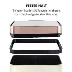 Royal Trash Rose Gold Sensor-Mülleimer 72 Liter Edelstahl -Klarstein Verkaufs 10035364 de 0009 logo