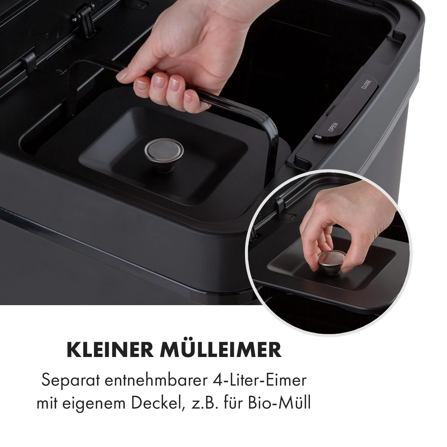 Royal Trash Matte Black Sensor-Mülleimer 72 Liter Edelstahl Royal Trash Matte Black Sensor-Mülleimer 72 Liter Edelstahl -Klarstein Verkaufs 10035365 de 0004 logo