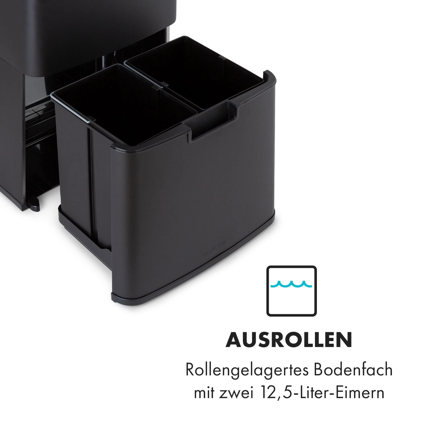 Royal Trash Matte Black Sensor-Mülleimer 72 Liter Edelstahl Royal Trash Matte Black Sensor-Mülleimer 72 Liter Edelstahl -Klarstein Verkaufs 10035365 de 0005 logo