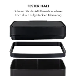 Royal Trash Matte Black Sensor-Mülleimer 72 Liter Edelstahl 8 Royal Trash Matte Black Sensor-Mülleimer 72 Liter Edelstahl -Klarstein Verkaufs 10035365 de 0009 logo