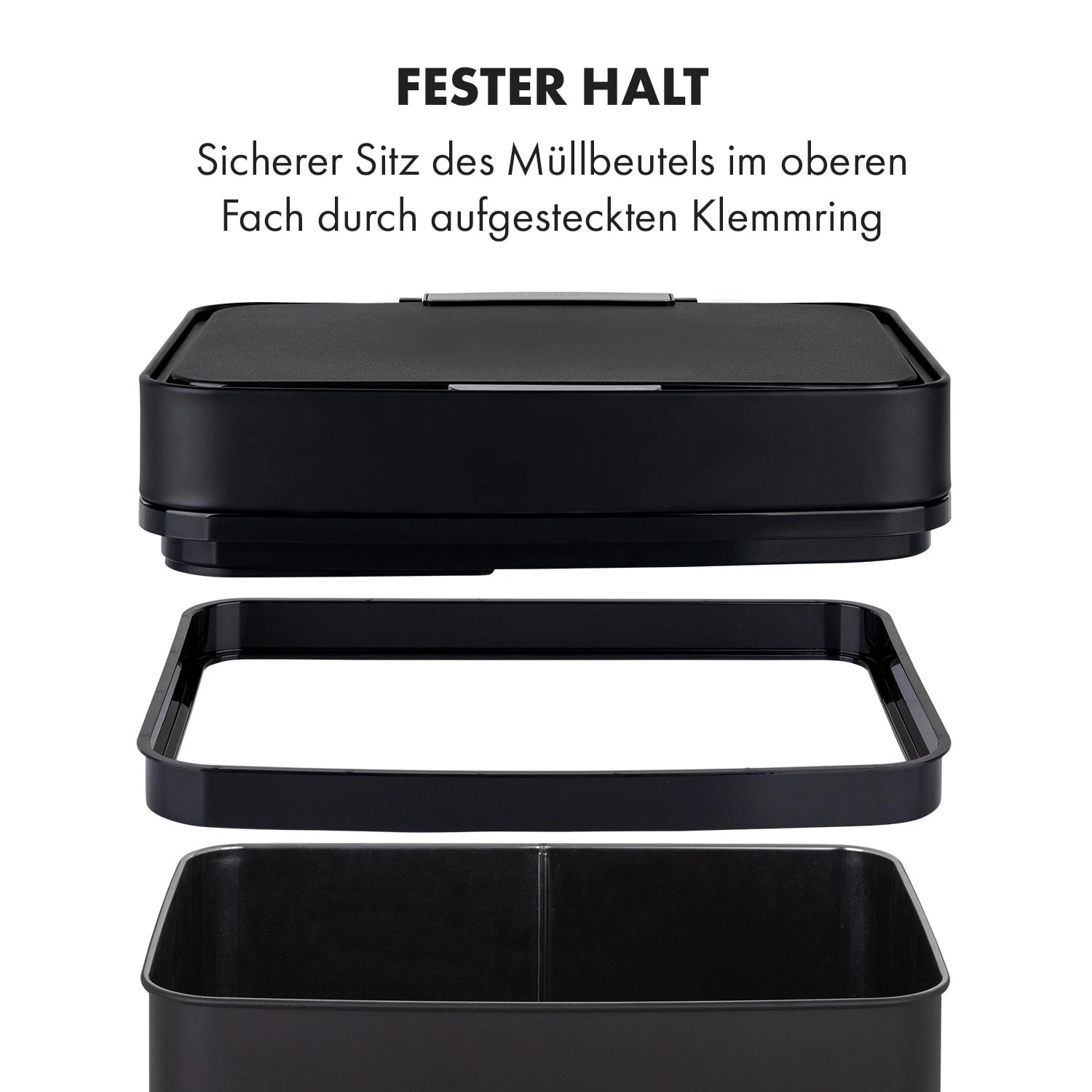Royal Trash Matte Black Sensor-Mülleimer 72 Liter Edelstahl Royal Trash Matte Black Sensor-Mülleimer 72 Liter Edelstahl -Klarstein Verkaufs 10035365 de 0009 logo