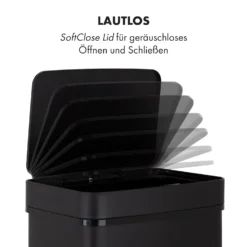 Royal Trash Matte Black Sensor-Mülleimer 72 Liter Edelstahl 9 Royal Trash Matte Black Sensor-Mülleimer 72 Liter Edelstahl -Klarstein Verkaufs 10035365 de 0010 logo