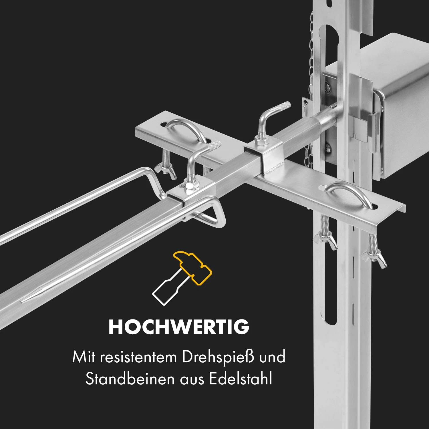 Sauenland Survivor Spanferkelgrill Drehspieß 12W 70kg max. Edelstahl Sauenland Survivor Spanferkelgrill Drehspieß 12W 70kg Max. Edelstahl -Klarstein Verkaufs 10035372 de 0004 logo