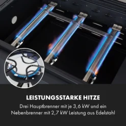 Kingsville Smoker Kombigrill Gas Kohle Smoker 13,5kW 3+1 Brenner -Klarstein Verkaufs 10035409 de 0005 logo