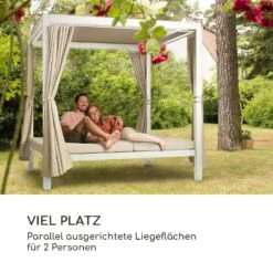 Eremitage Double XL Sunbed 2 Pers Stahl-Rahmen Sonnendach Vorhänge 2 Eremitage Double XL Sunbed 2 Pers Stahl-Rahmen Sonnendach Vorhänge -Klarstein Verkaufs 10035430 de 0003 logo