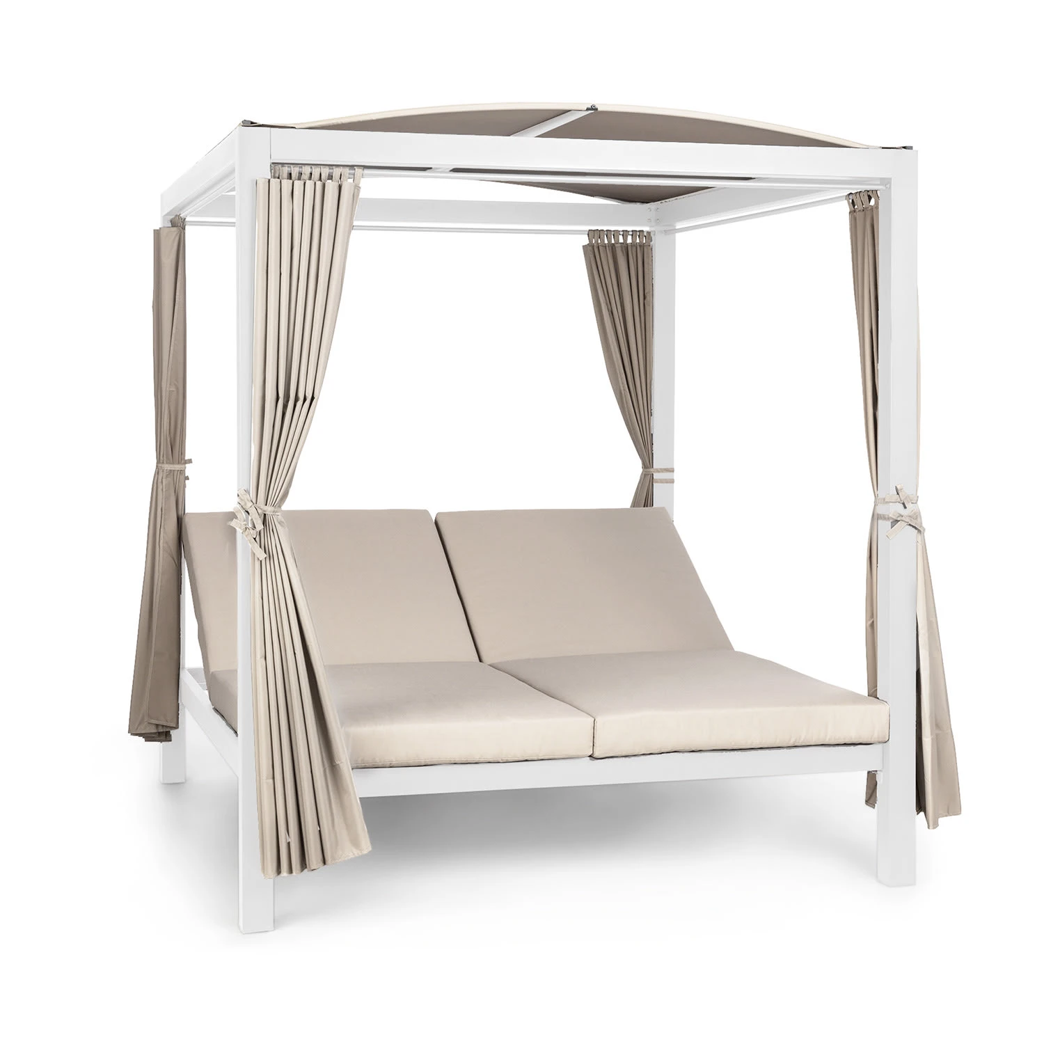 Eremitage Double XL Sunbed 2 Pers Stahl-Rahmen Sonnendach Vorhänge Eremitage Double XL Sunbed 2 Pers Stahl-Rahmen Sonnendach Vorhänge -Klarstein Verkaufs 10035430 yy 0001 titel