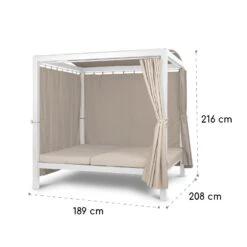 Eremitage Double XL Sunbed 2 Pers Stahl-Rahmen Sonnendach Vorhänge 9 Eremitage Double XL Sunbed 2 Pers Stahl-Rahmen Sonnendach Vorhänge -Klarstein Verkaufs 10035430 yy 0010 logo
