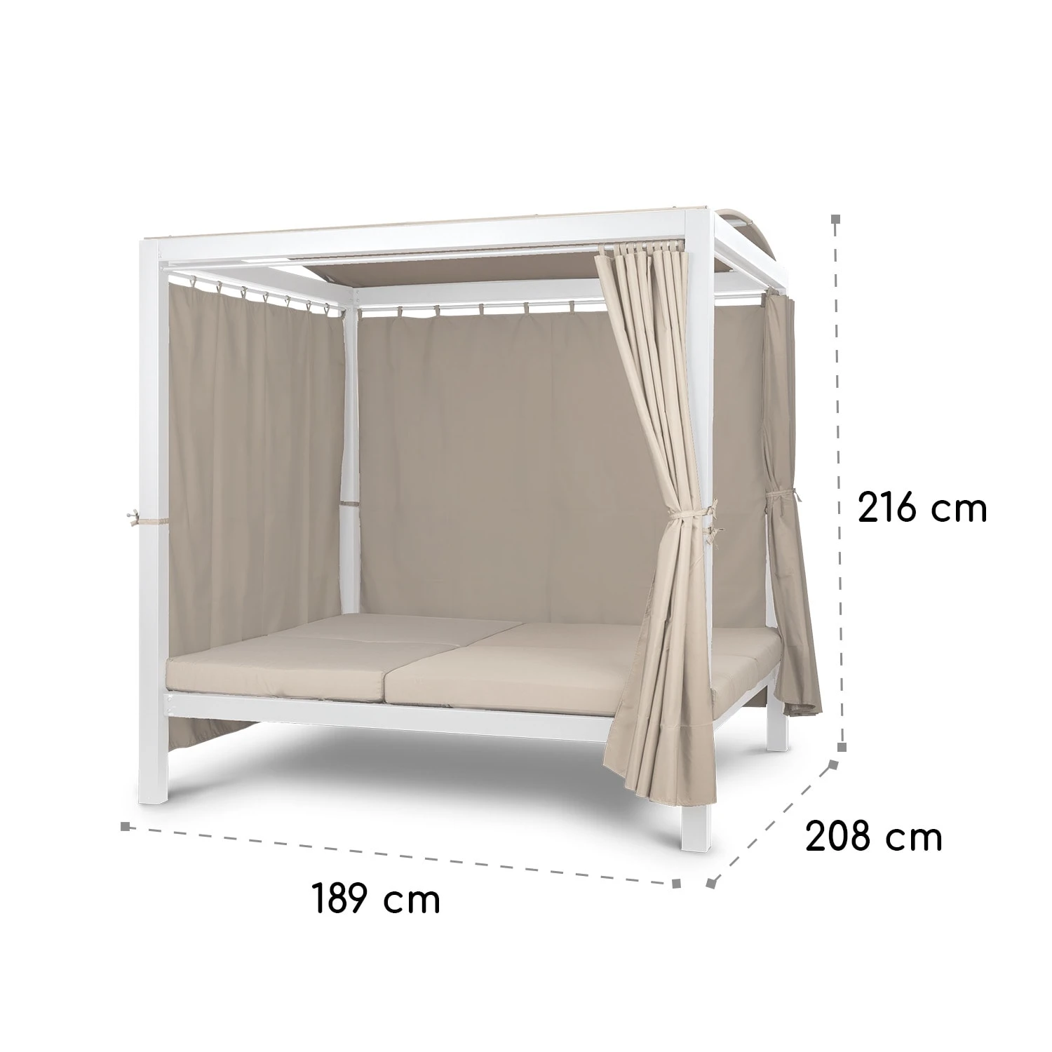 Eremitage Double XL Sunbed 2 Pers Stahl-Rahmen Sonnendach Vorhänge Eremitage Double XL Sunbed 2 Pers Stahl-Rahmen Sonnendach Vorhänge -Klarstein Verkaufs 10035430 yy 0010 logo