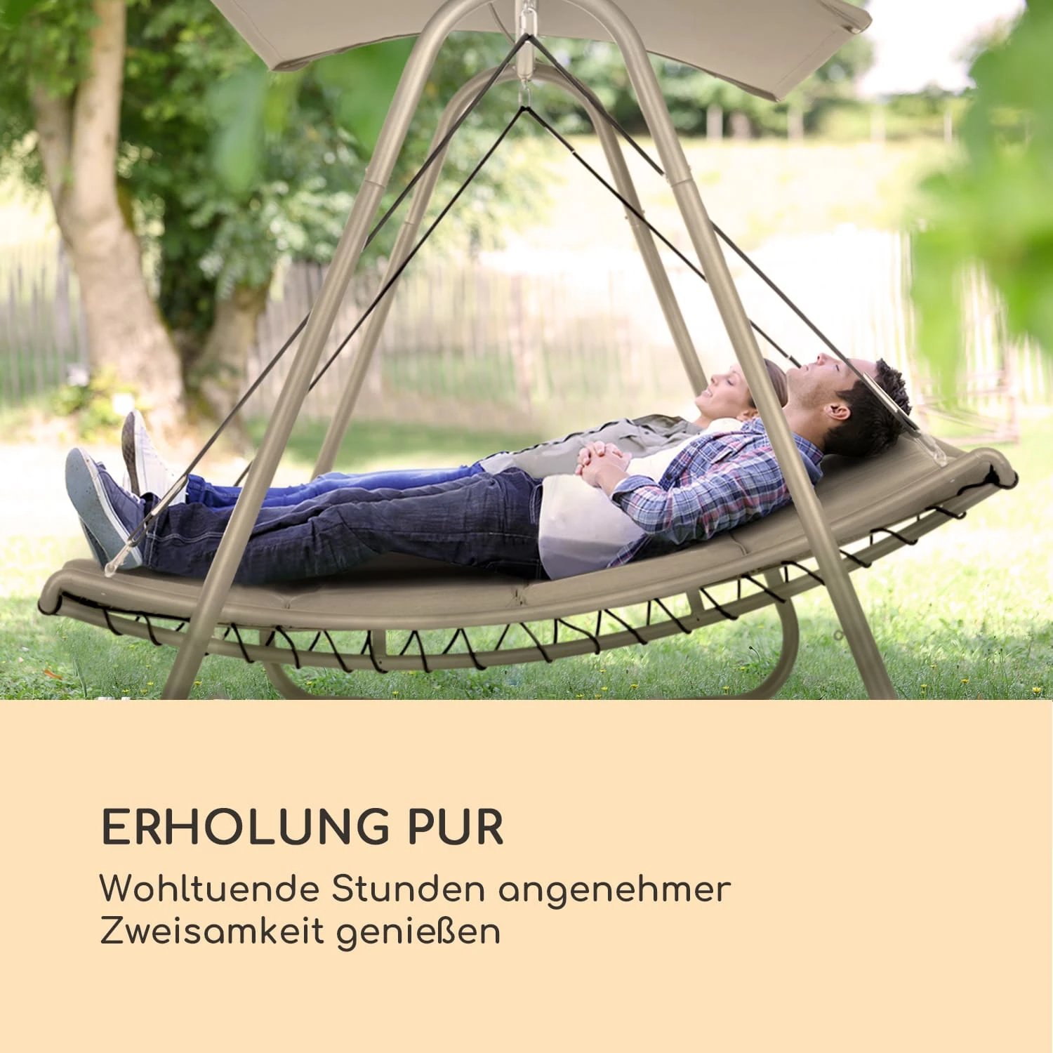 Garden Grove Gartenliege Swing Bed Stahlrahmen Sonnendach Polyester Garden Grove Gartenliege Swing Bed Stahlrahmen Sonnendach Polyester -Klarstein Verkaufs 10035432 de 0002 logo