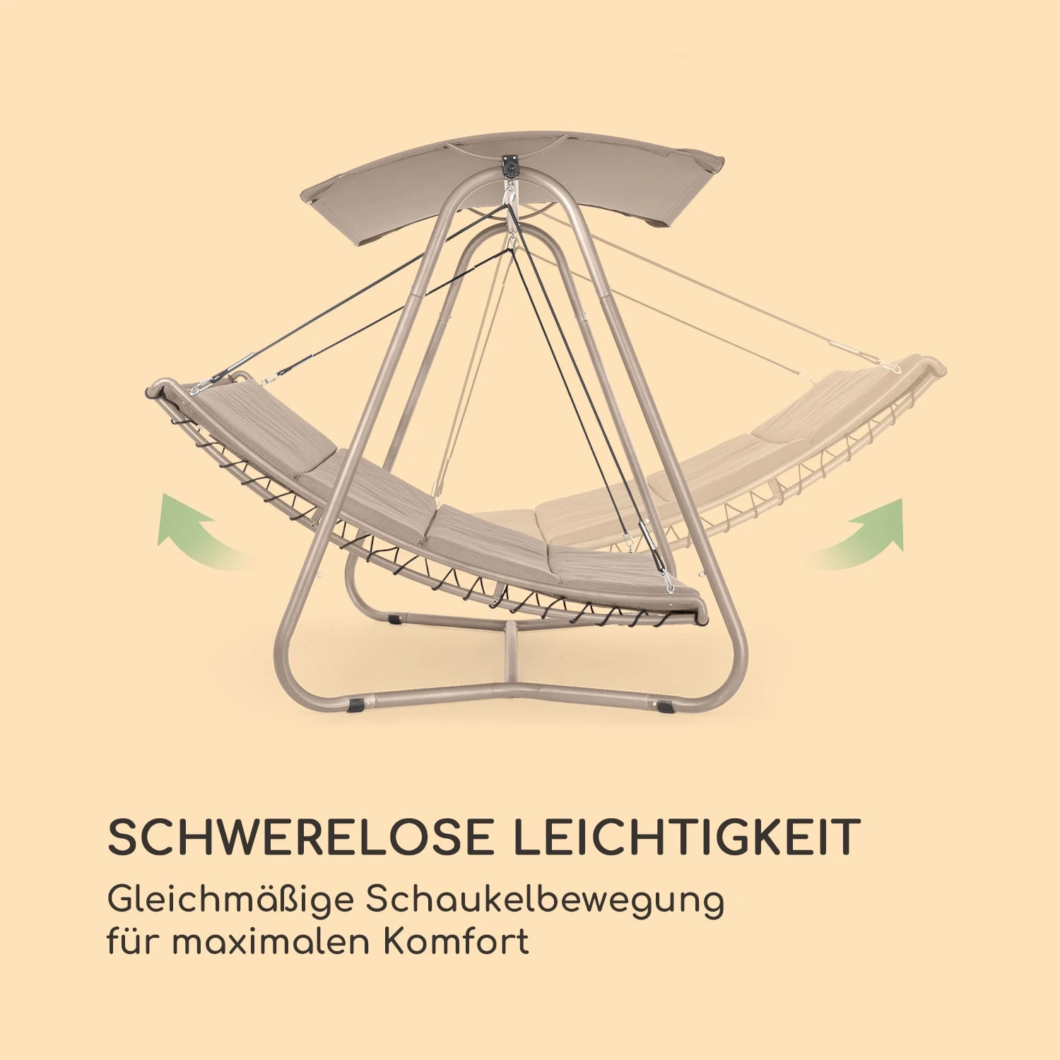 Garden Grove Gartenliege Swing Bed Stahlrahmen Sonnendach Polyester Garden Grove Gartenliege Swing Bed Stahlrahmen Sonnendach Polyester -Klarstein Verkaufs 10035432 de 0003 logo