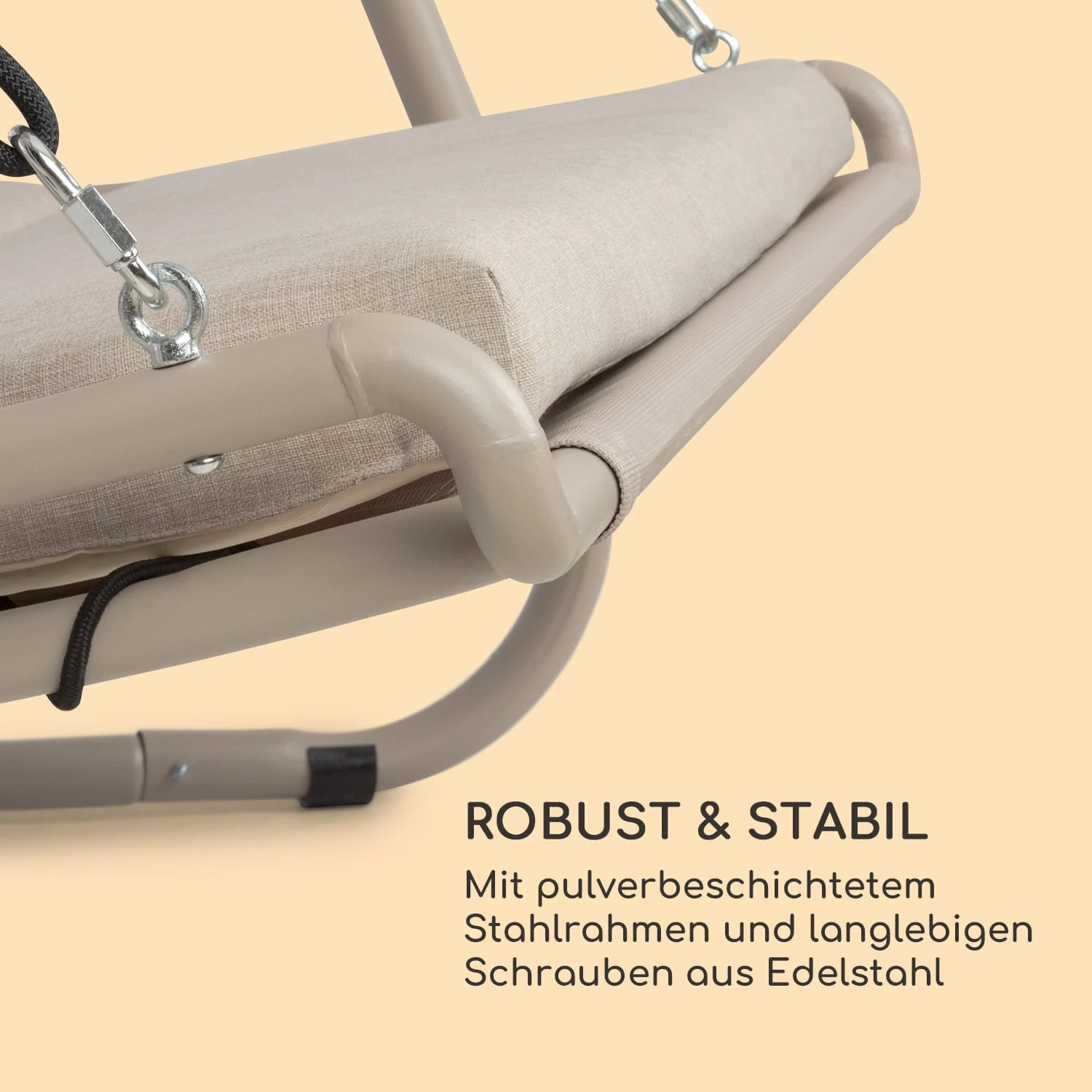 Garden Grove Gartenliege Swing Bed Stahlrahmen Sonnendach Polyester Garden Grove Gartenliege Swing Bed Stahlrahmen Sonnendach Polyester -Klarstein Verkaufs 10035432 de 0008 logo