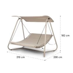 Garden Grove Gartenliege Swing Bed Stahlrahmen Sonnendach Polyester 8 Garden Grove Gartenliege Swing Bed Stahlrahmen Sonnendach Polyester -Klarstein Verkaufs 10035432 yy 0009 logo Blumfeld Garden Grove Gartenliege beige